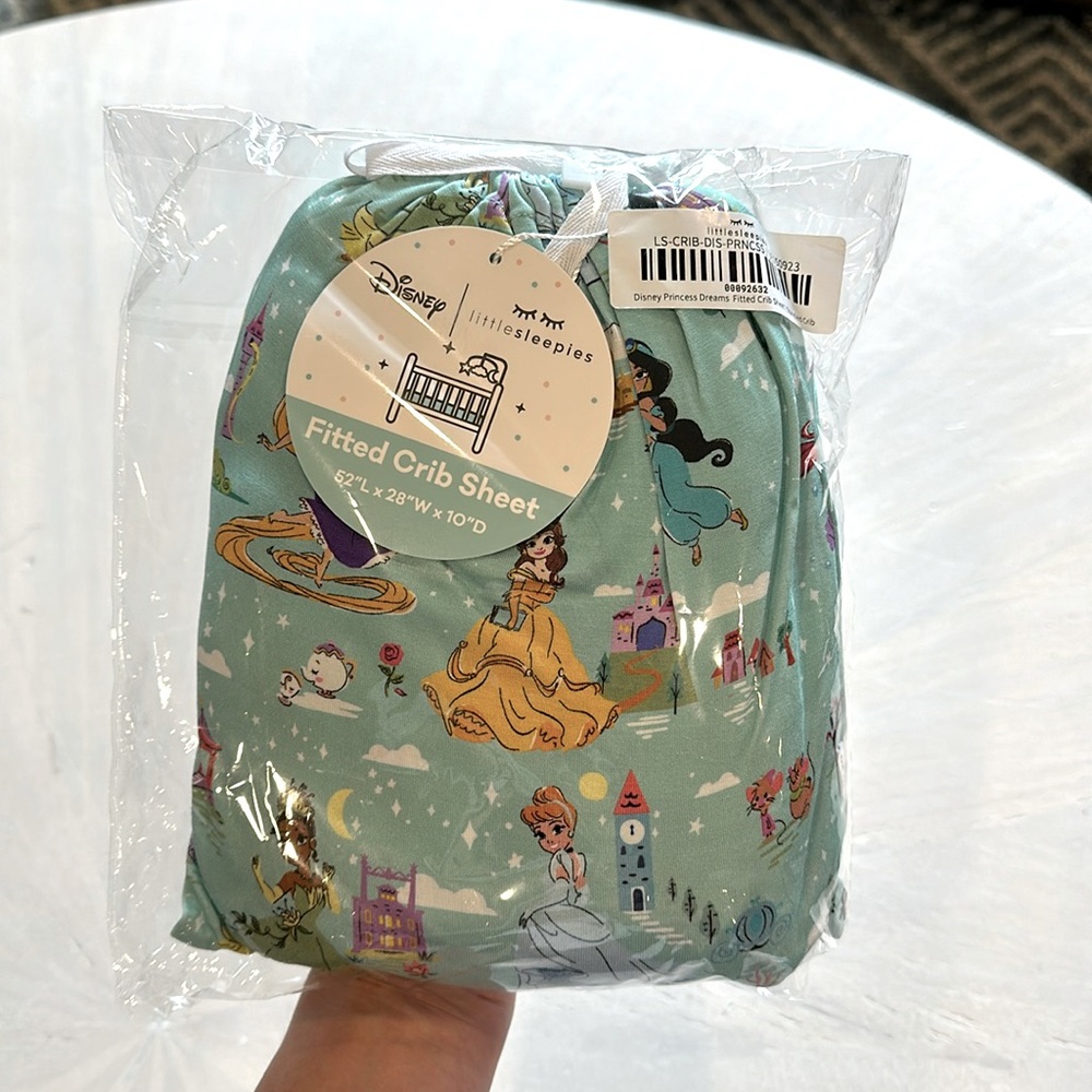Little Sleepies Disney Princess Dreams Standard Crib Sheet